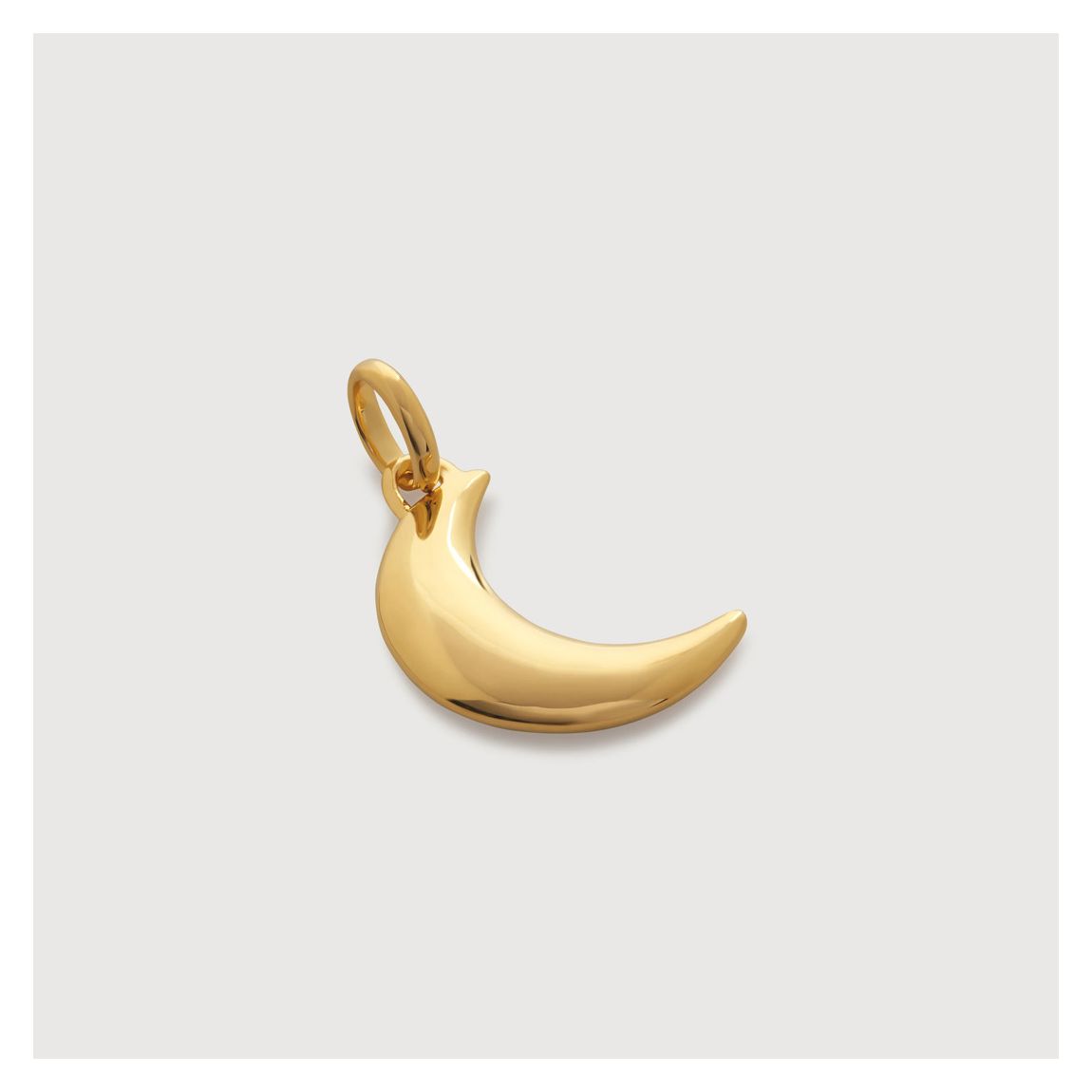 Gold Plated Crescent Moon Lariat Necklace main product photo