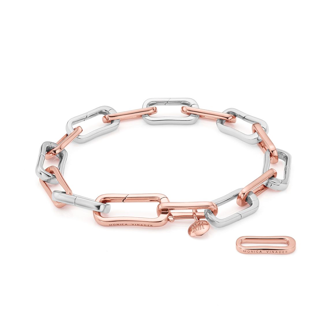 Rose Gold Alta Capture Mixed Metal Charm Bracelet main product photo