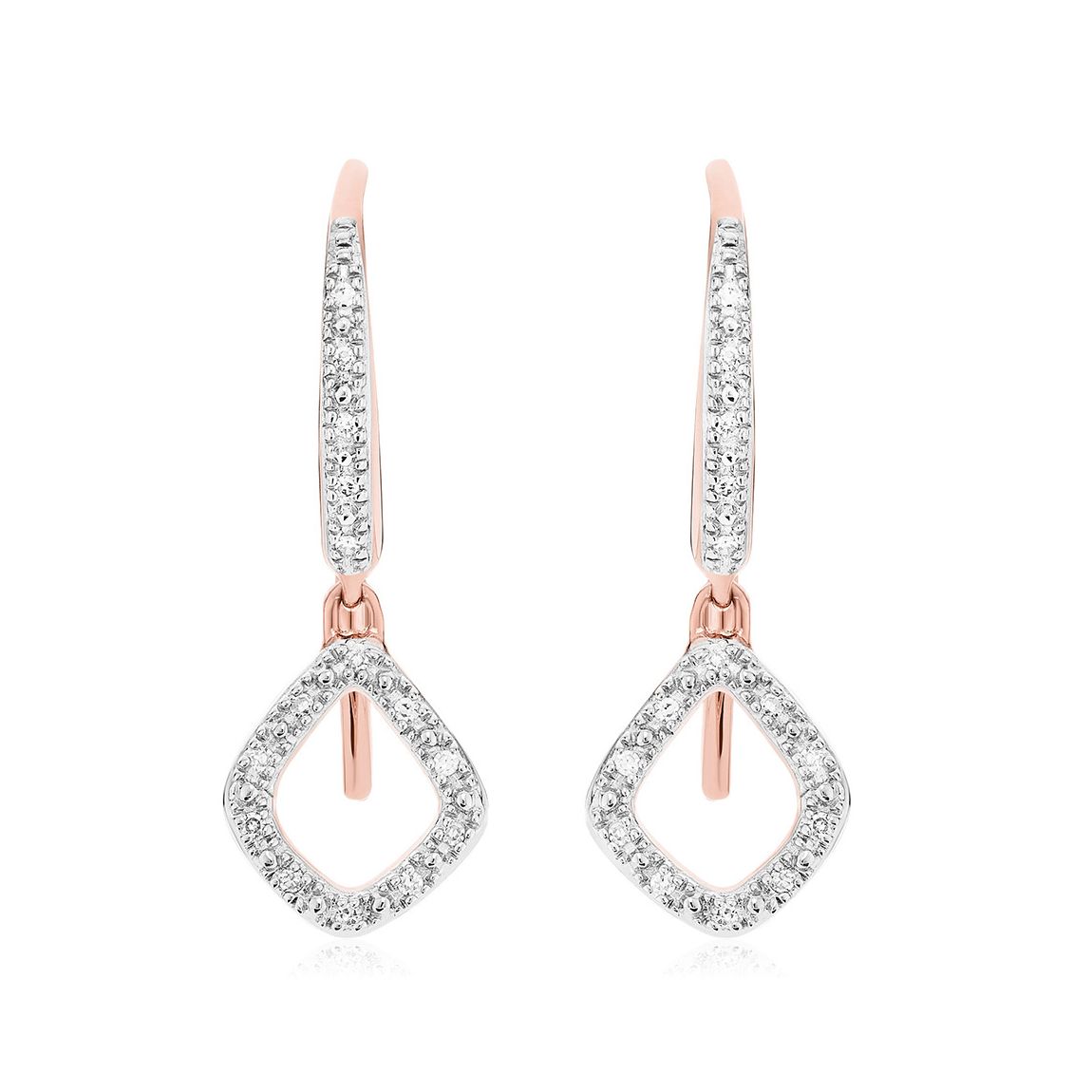 Rose Gold Riva Mini Kite Drop Earrings main product photo