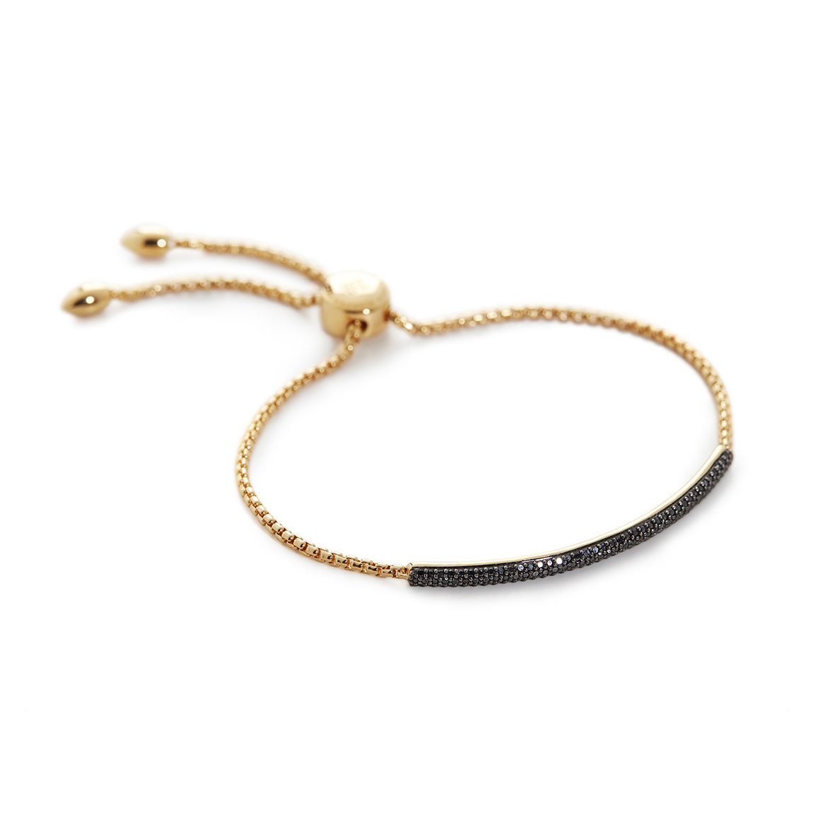 Black Diamond Gold Plated Fiji Mini Bar Bracelet main product photo