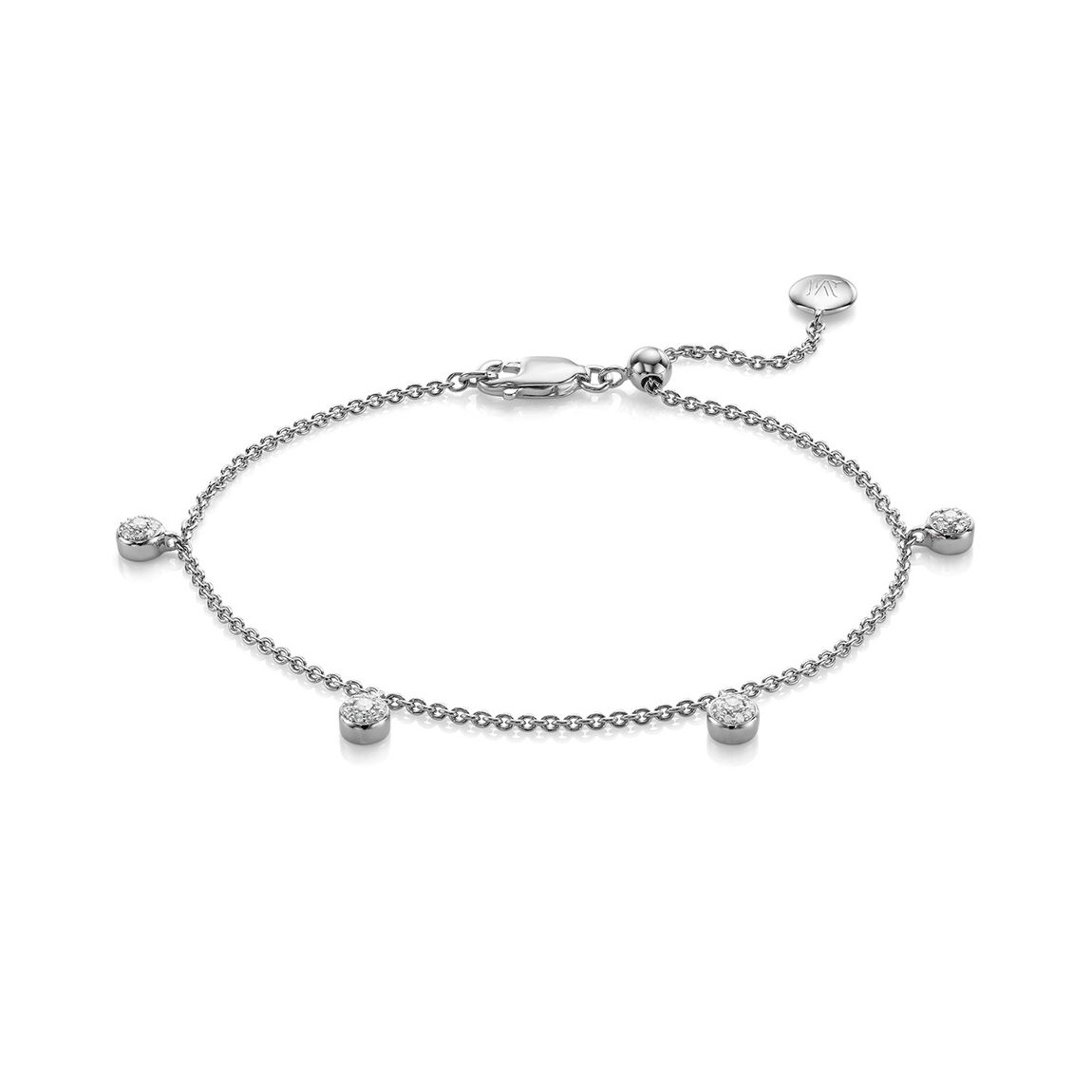 Silver Fiji Tiny Button Diamond Bracelet main product photo
