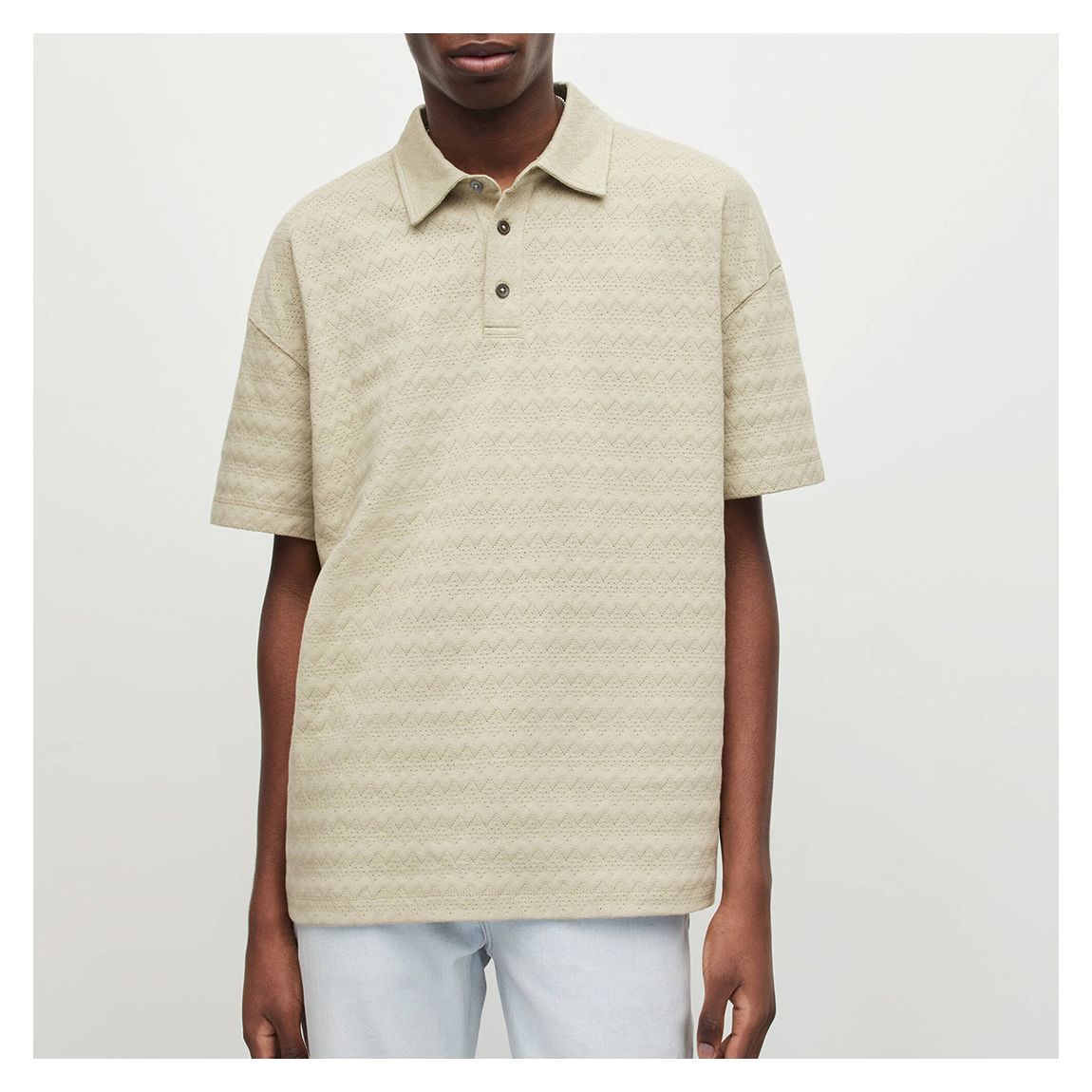 Green Rafa Short Sleeve Oversized Polo Shirt main product photo