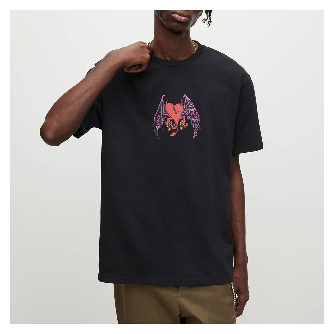 Black Bad Love Short Sleeve Cotton T-Shirt main product photo