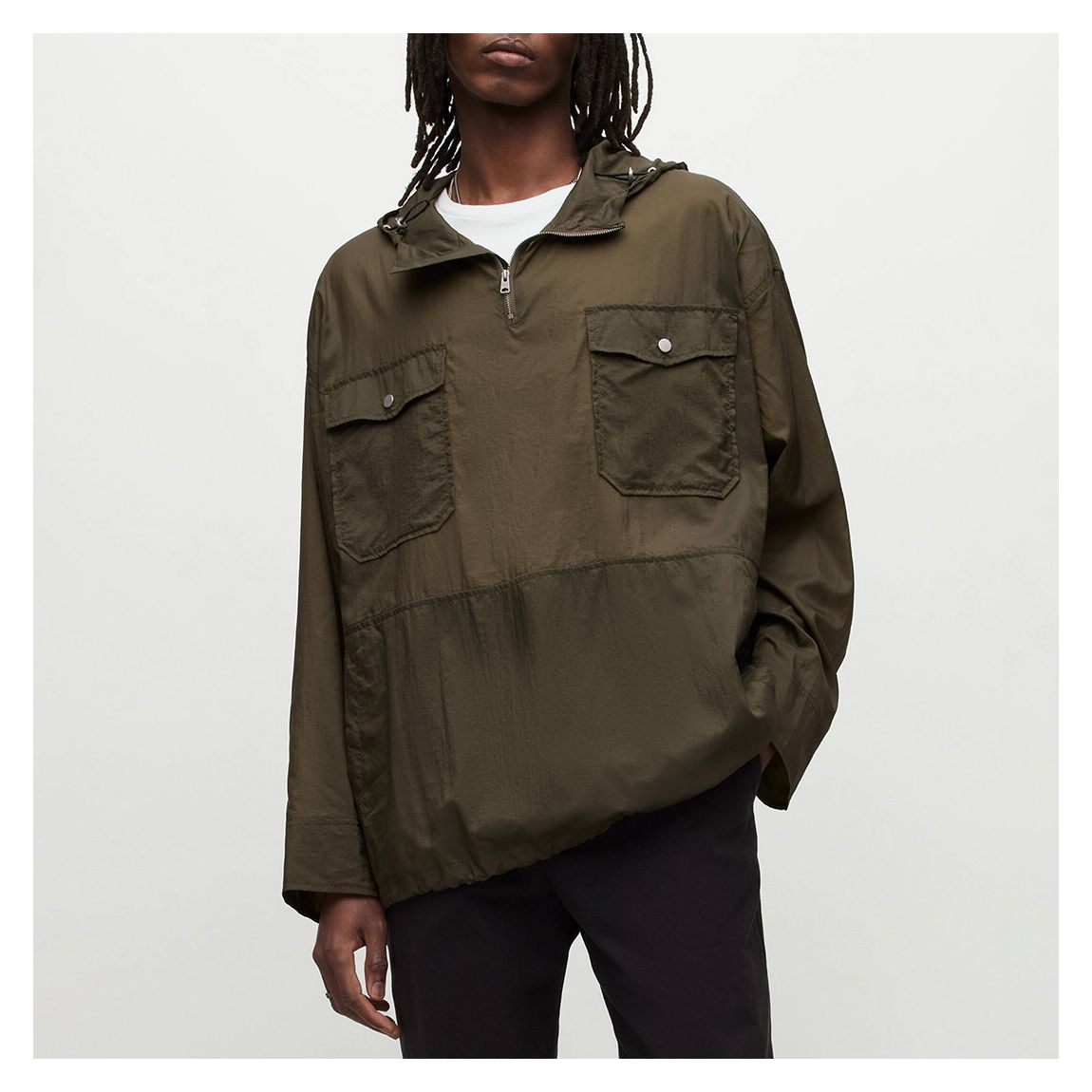 Khaki Green Punta Oversized Jacket main product photo