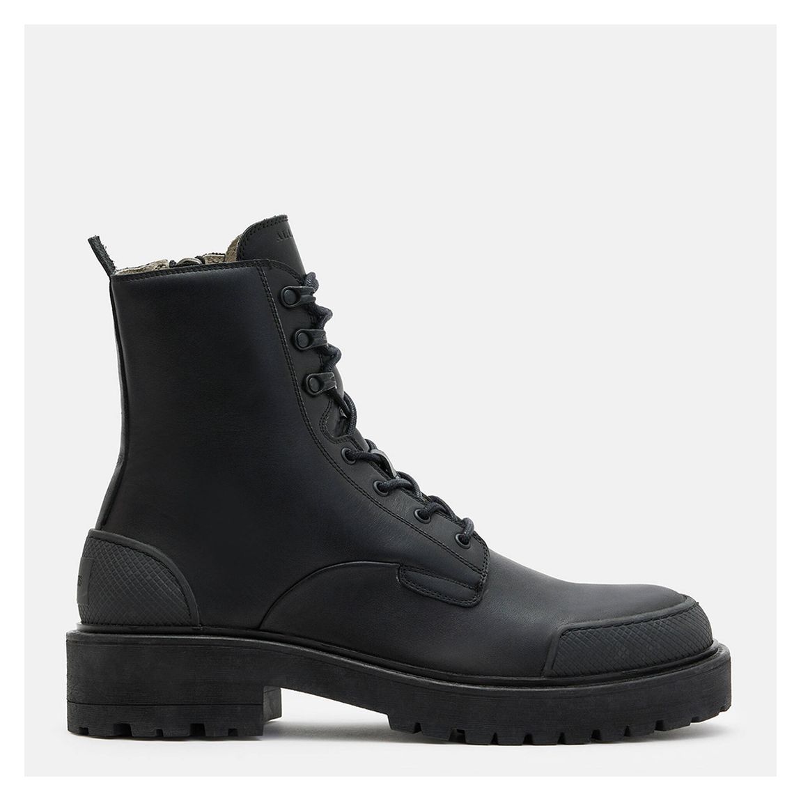 Black Mudfox Lace Up Chunky Leather Boots main product photo