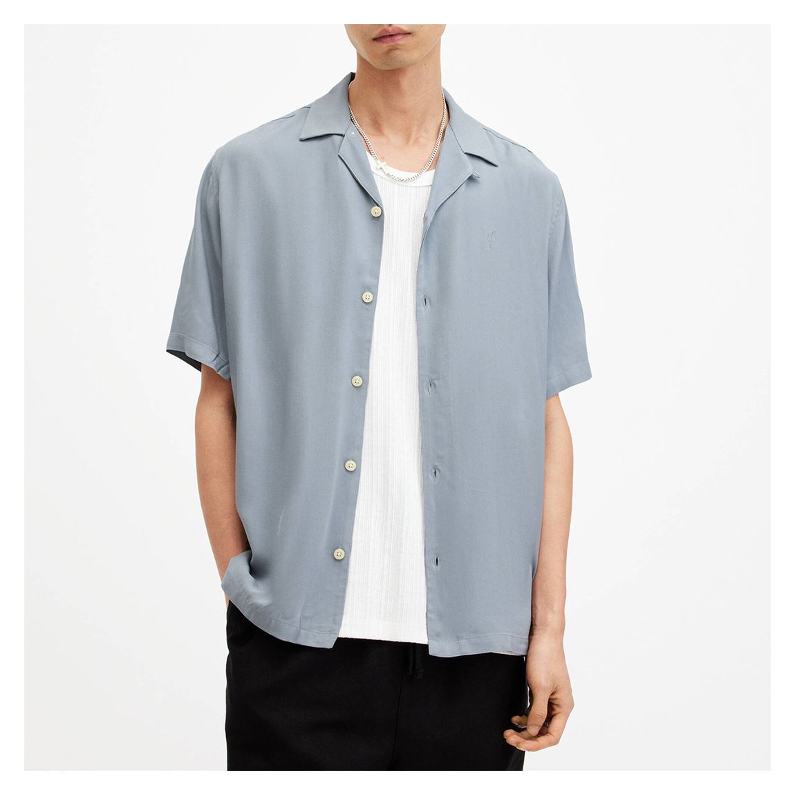Grey Venice Revere Short Sleeve Shirt main product photo