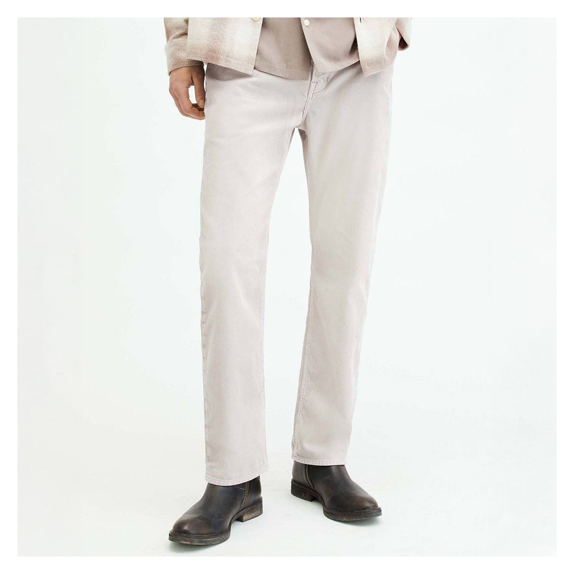 Ecru Curtis Straight Corduroy Trousers main product photo