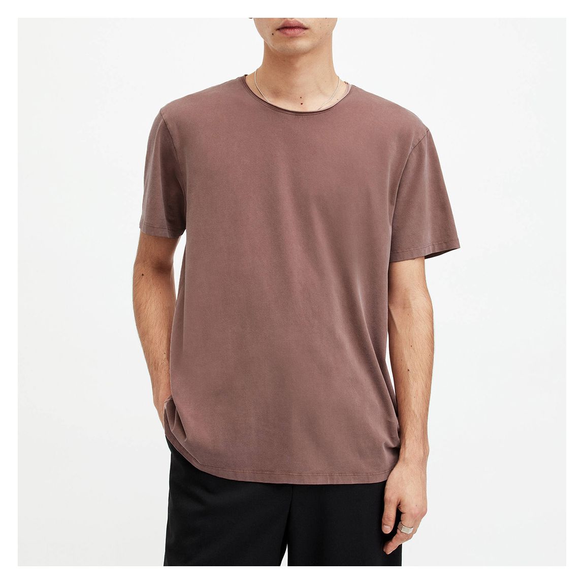 Mauve Bodega Raw Hem T-Shirt main product photo