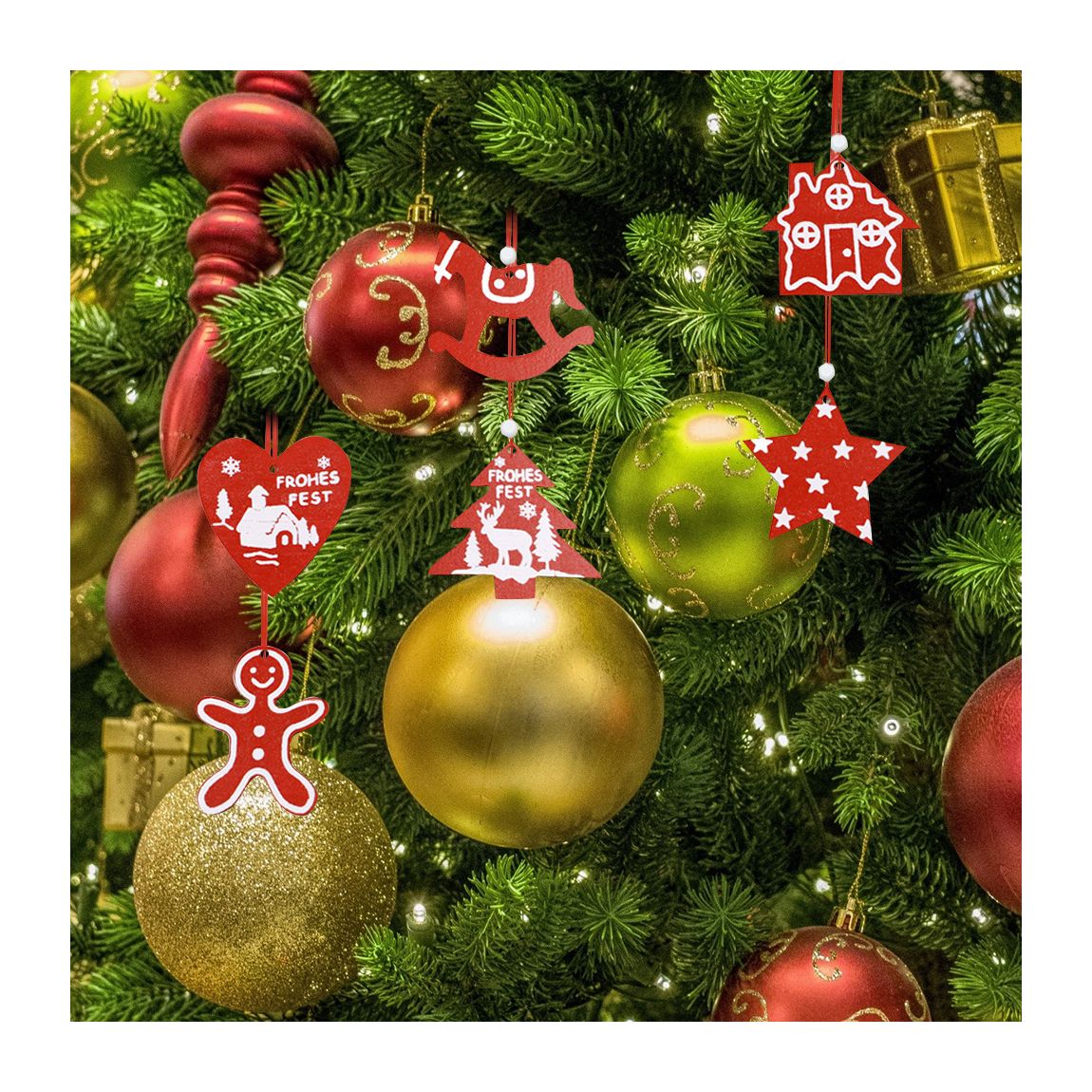 Christmas Red Hanging Ornament main product photo