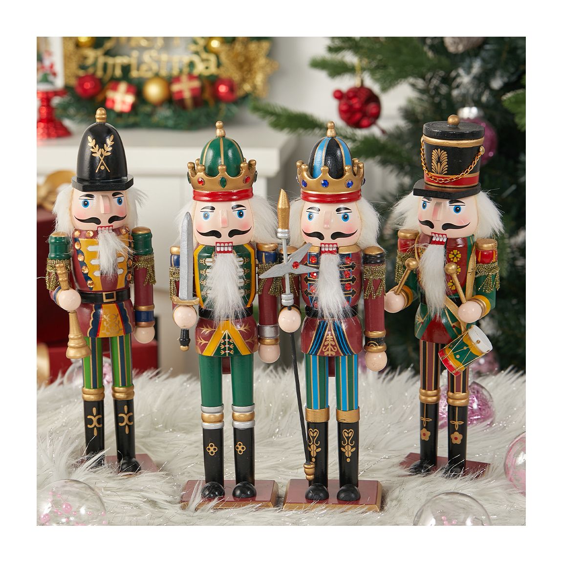 Wooden Colourful Nutcracker Soldier main product photo