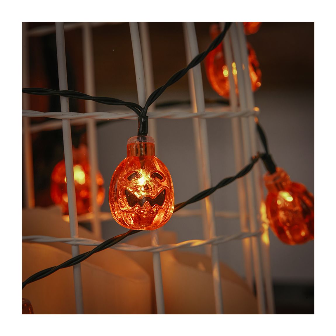 Halloween Solar Powered Pumpkin LED Lights main product photo