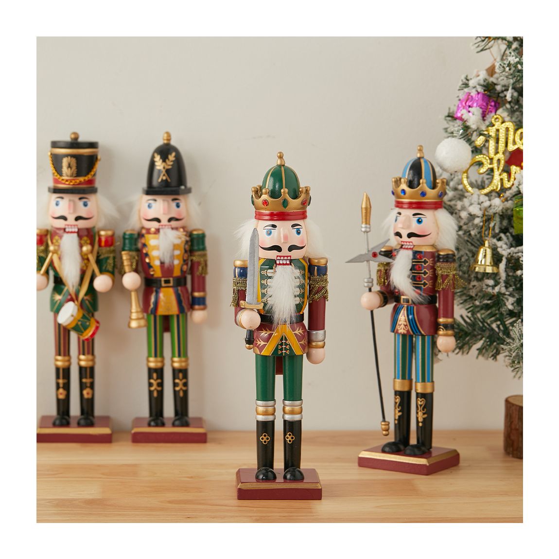 Indoor Wooden Nutcracker Soldier for Tabletop main product photo