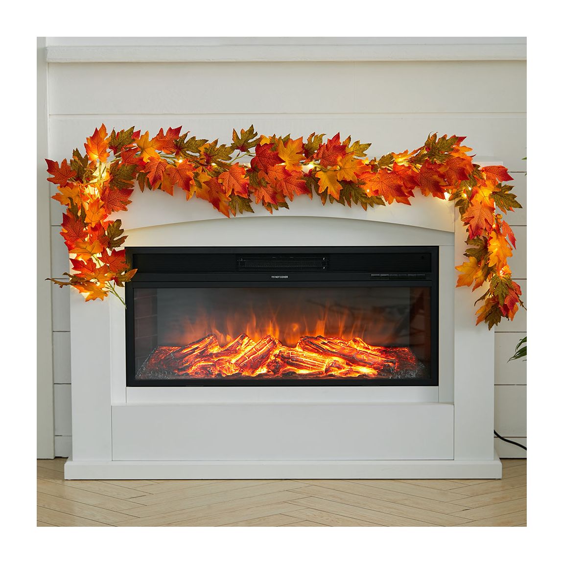 Artificial Maple Garland with Lights main product photo