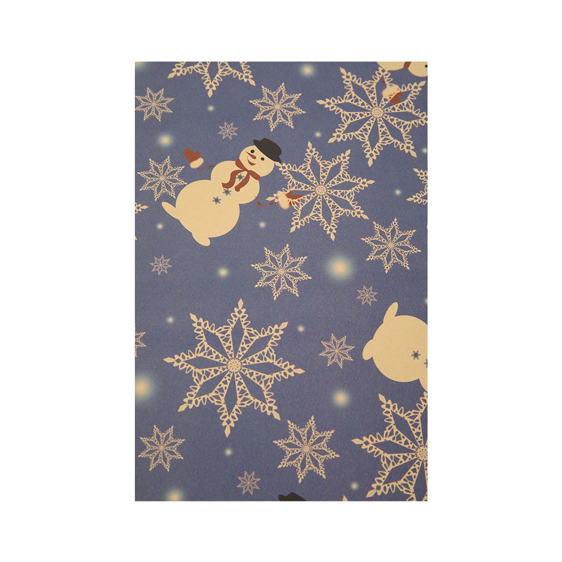 10pcs Snowman Kraft Wrapping Paper Sheets main product photo