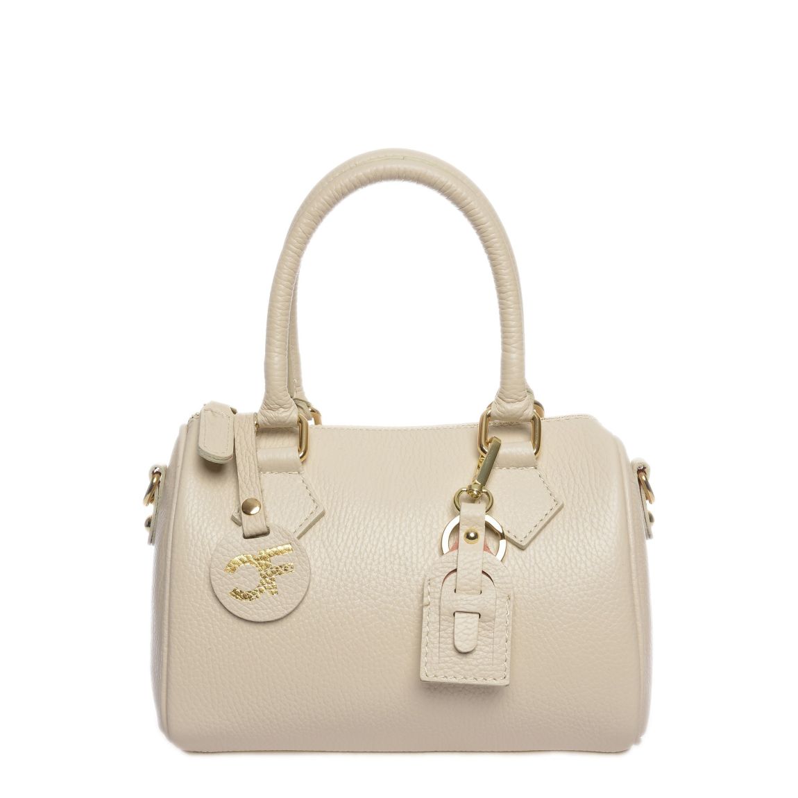 Beige Italian Leather Handbag main product photo