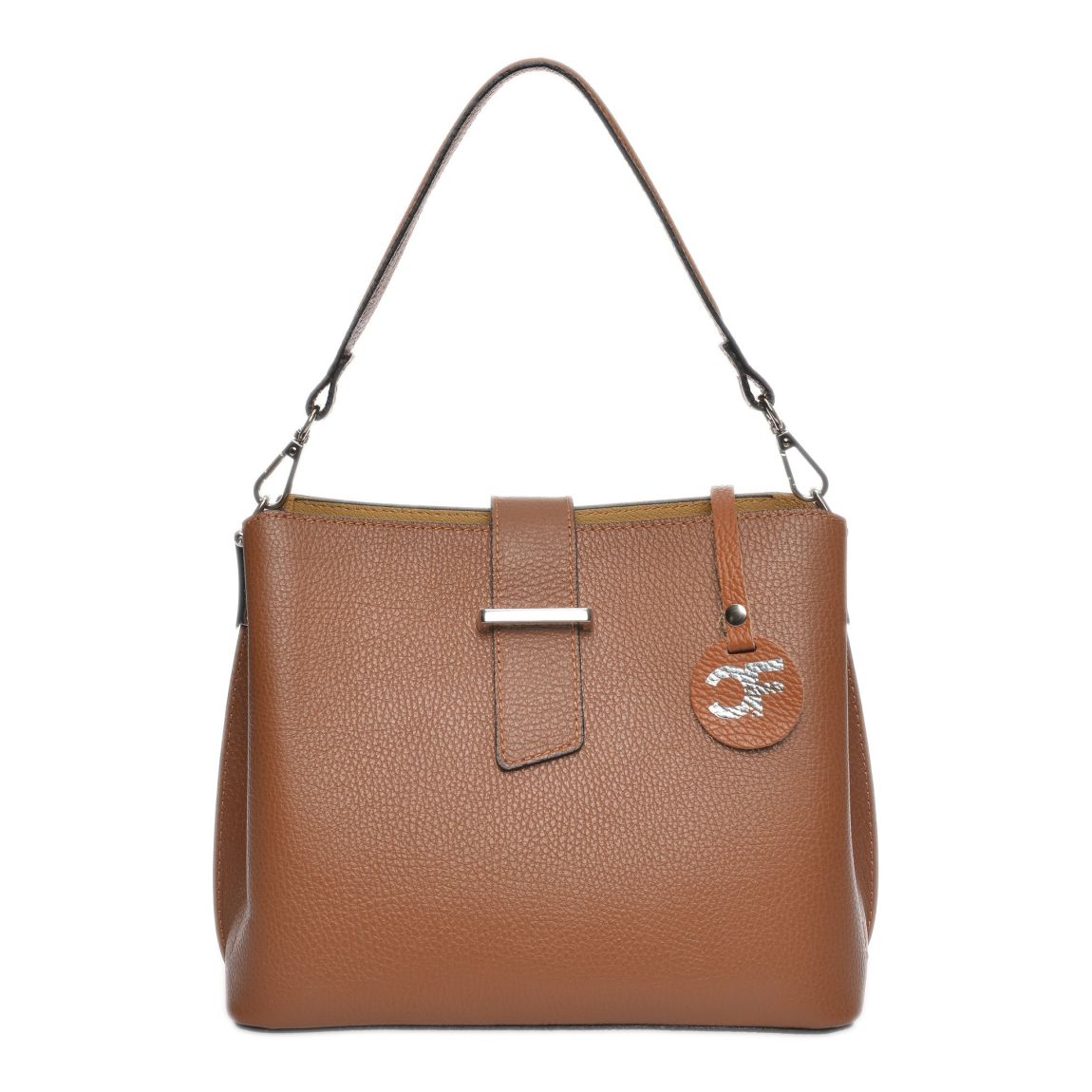 Brown Italian Leather Handbag main product photo