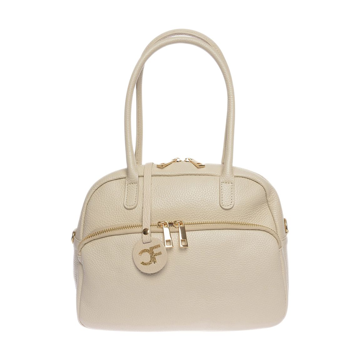 Beige Leather Handbag main product photo
