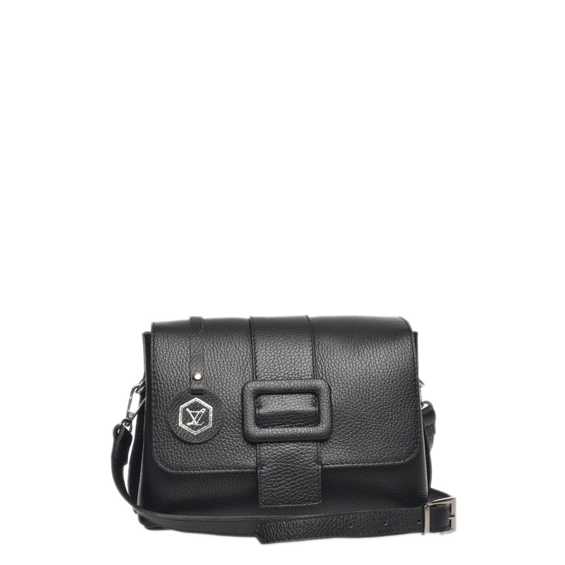 Black Italian Leather Handbag main product photo