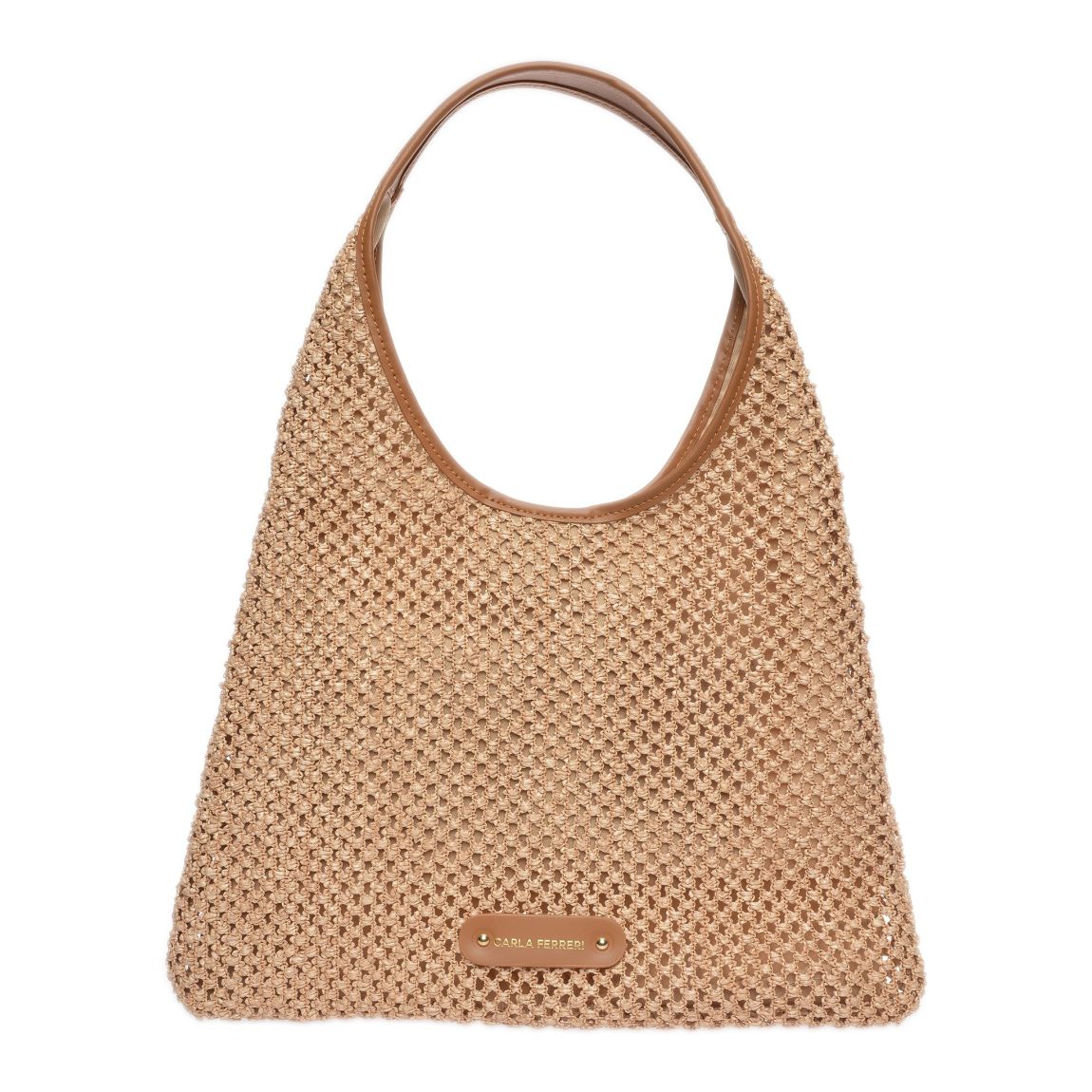Brown Italian Leather Beach Bag main product photo