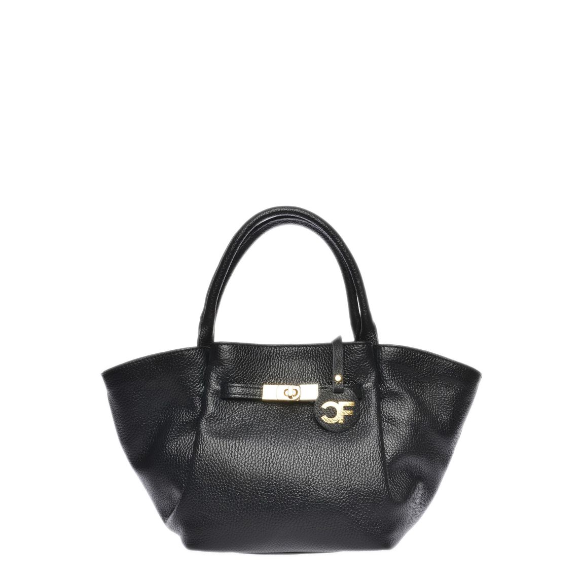 Black Italian Leather Handbag main product photo