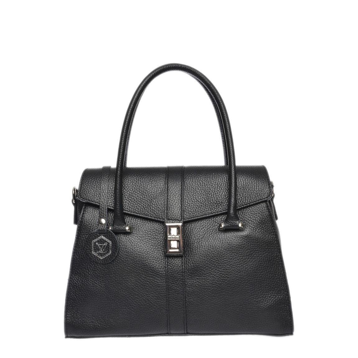 Black Italian Leather Handbag main product photo