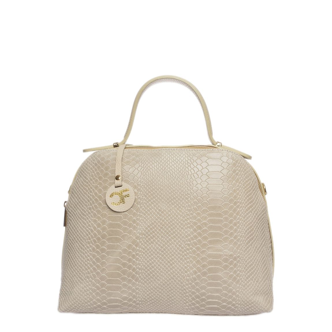 Beige Leather Handbag main product photo