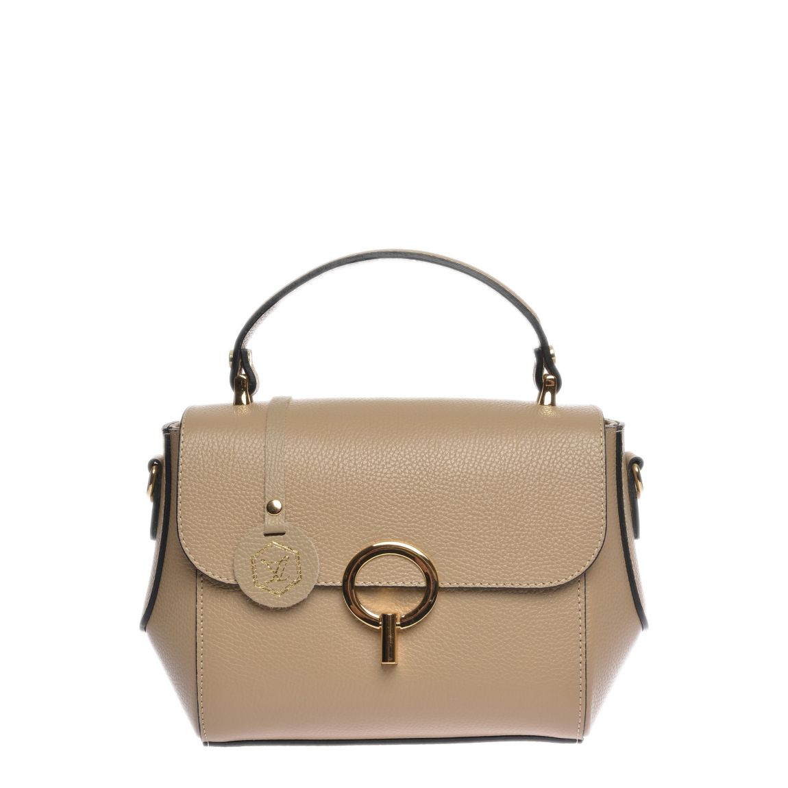 Beige Leather Handbag main product photo