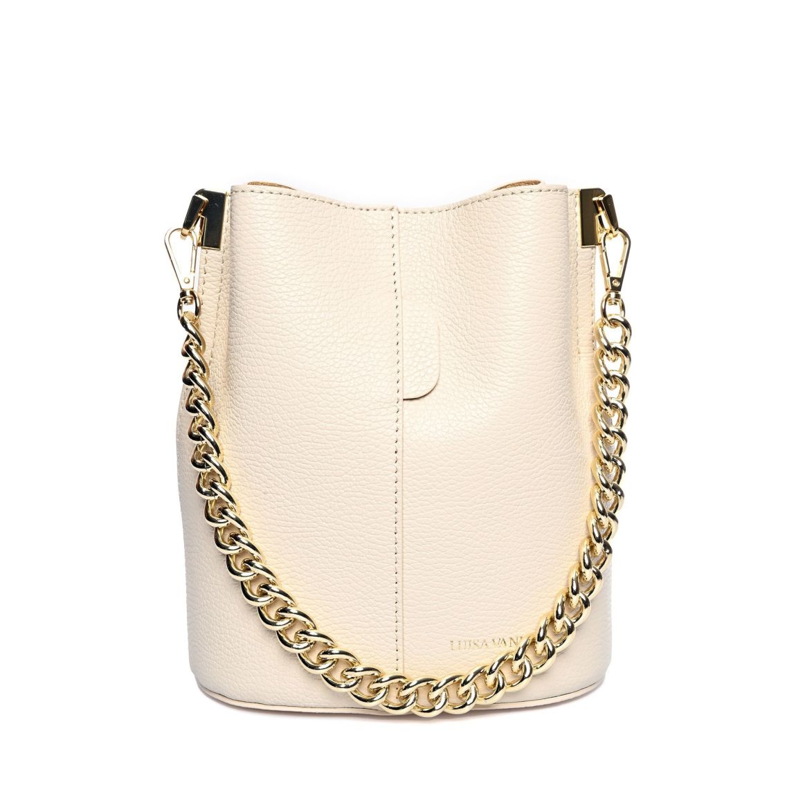 Beige Italian Leather Shoulder Bag main product photo