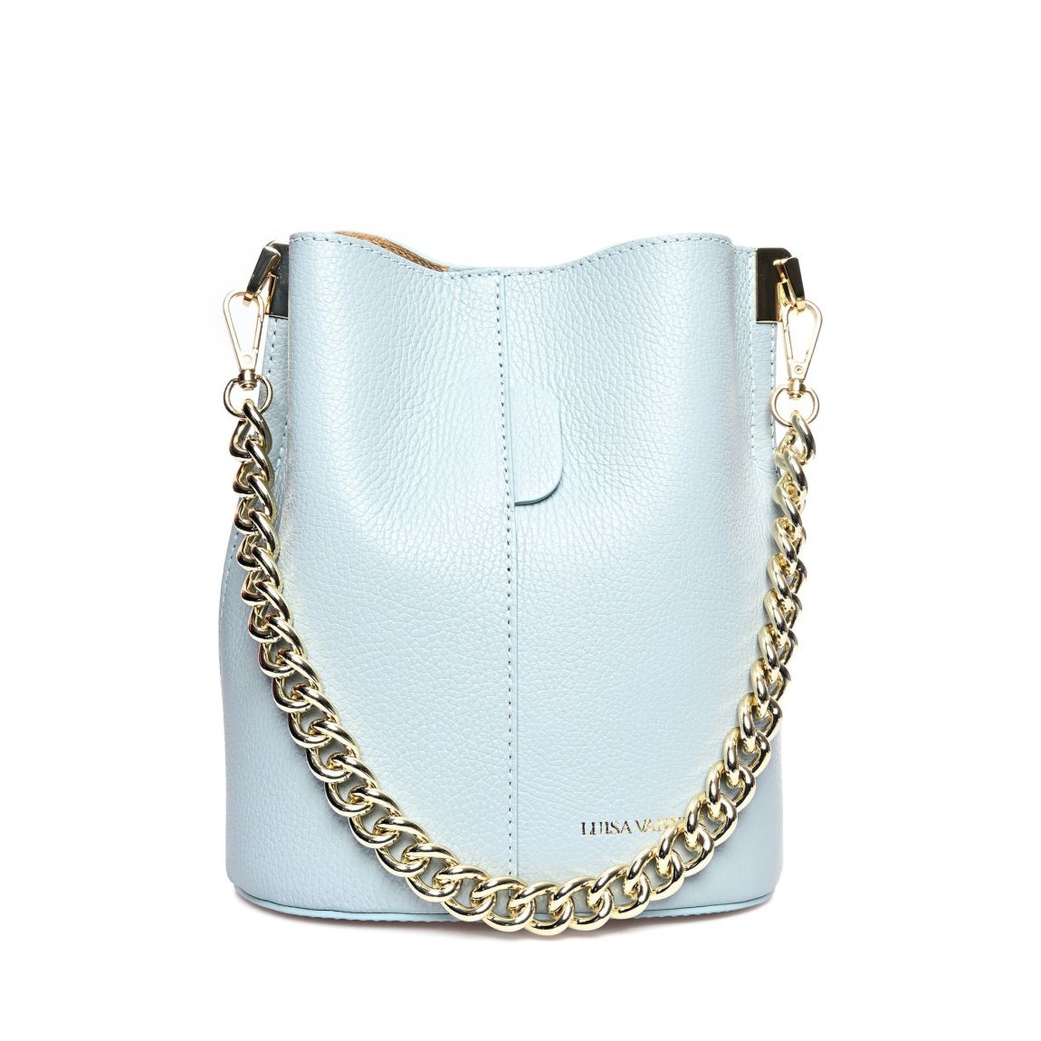 Blue Italian Leather Shoulder Bag main product photo