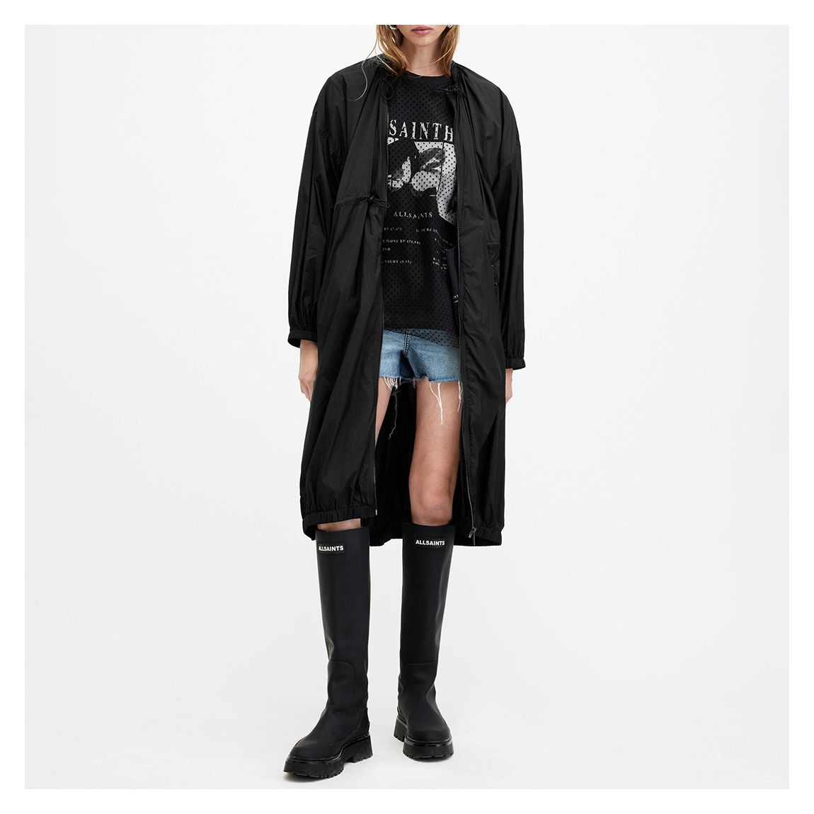 Black Paris Parka Coat main product photo