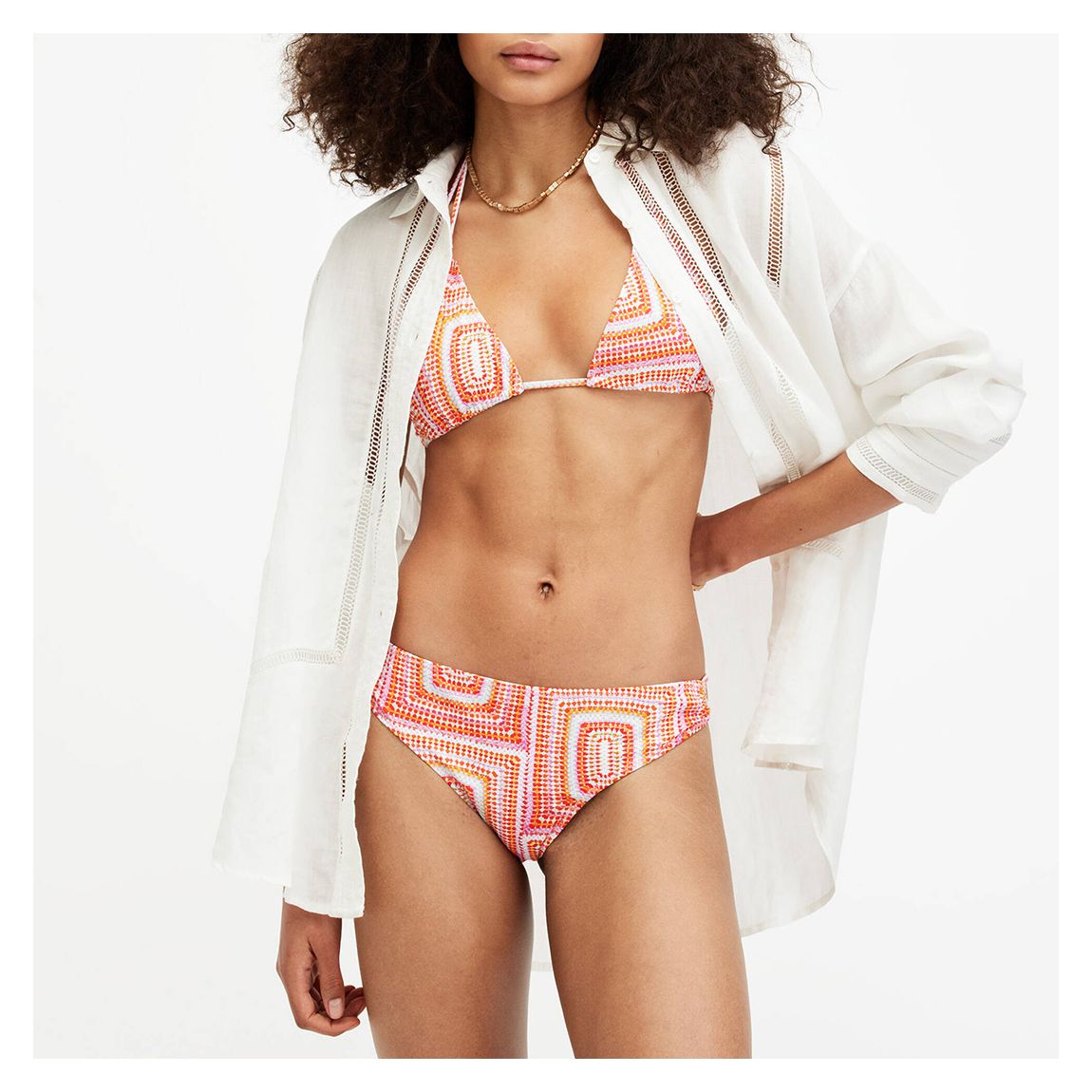Orange Erica Side String Bikini Bottom main product photo