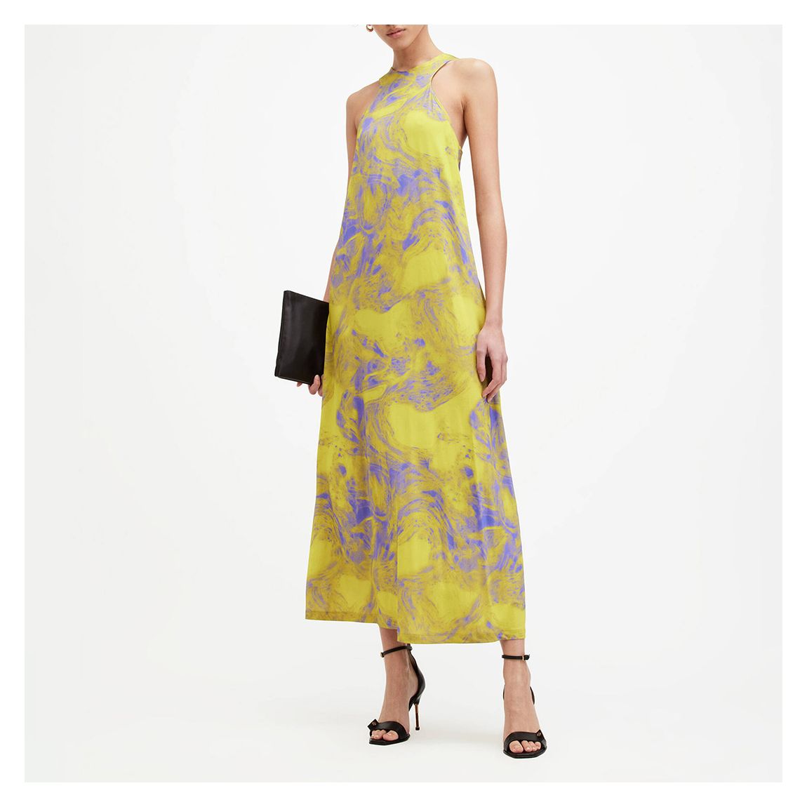 Lime Green Kura Marble Maxi Dress main product photo