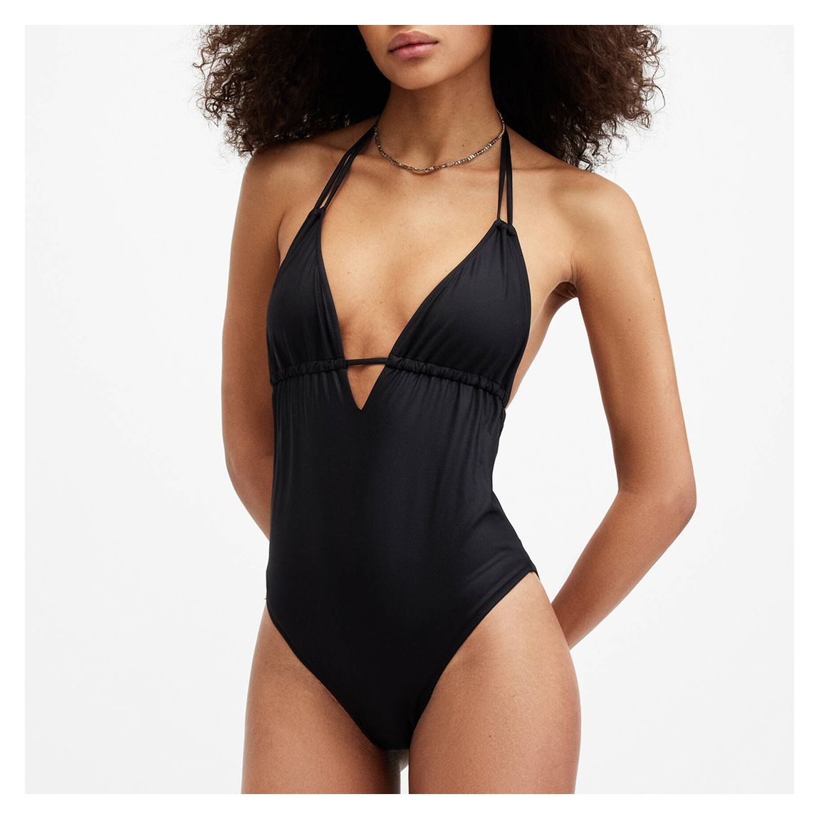 Black Halter Neck Erica Swimsuit main product photo