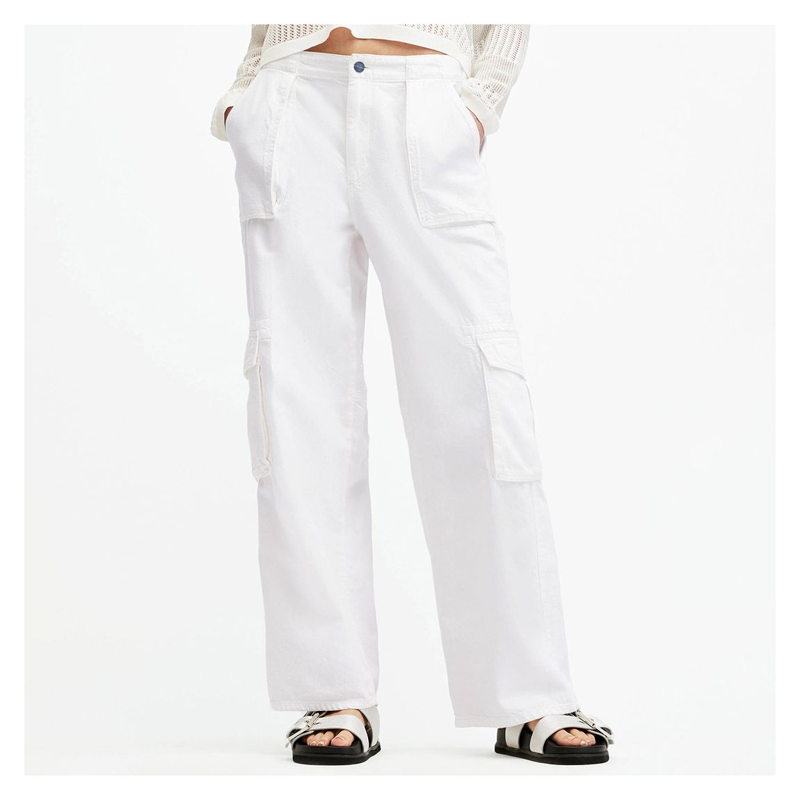 White Frieda Straight Trs main product photo
