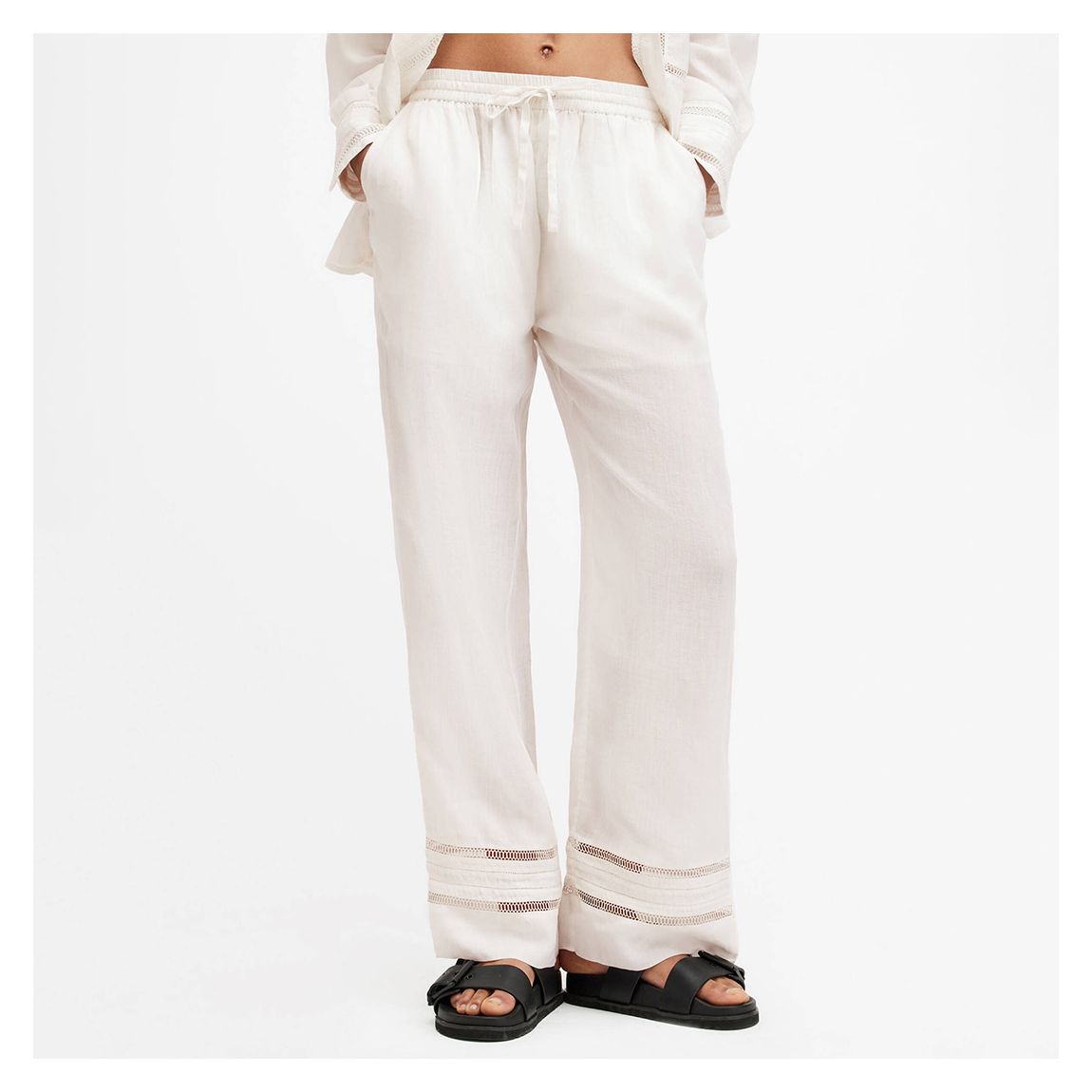 White Jade Linen Trousers main product photo