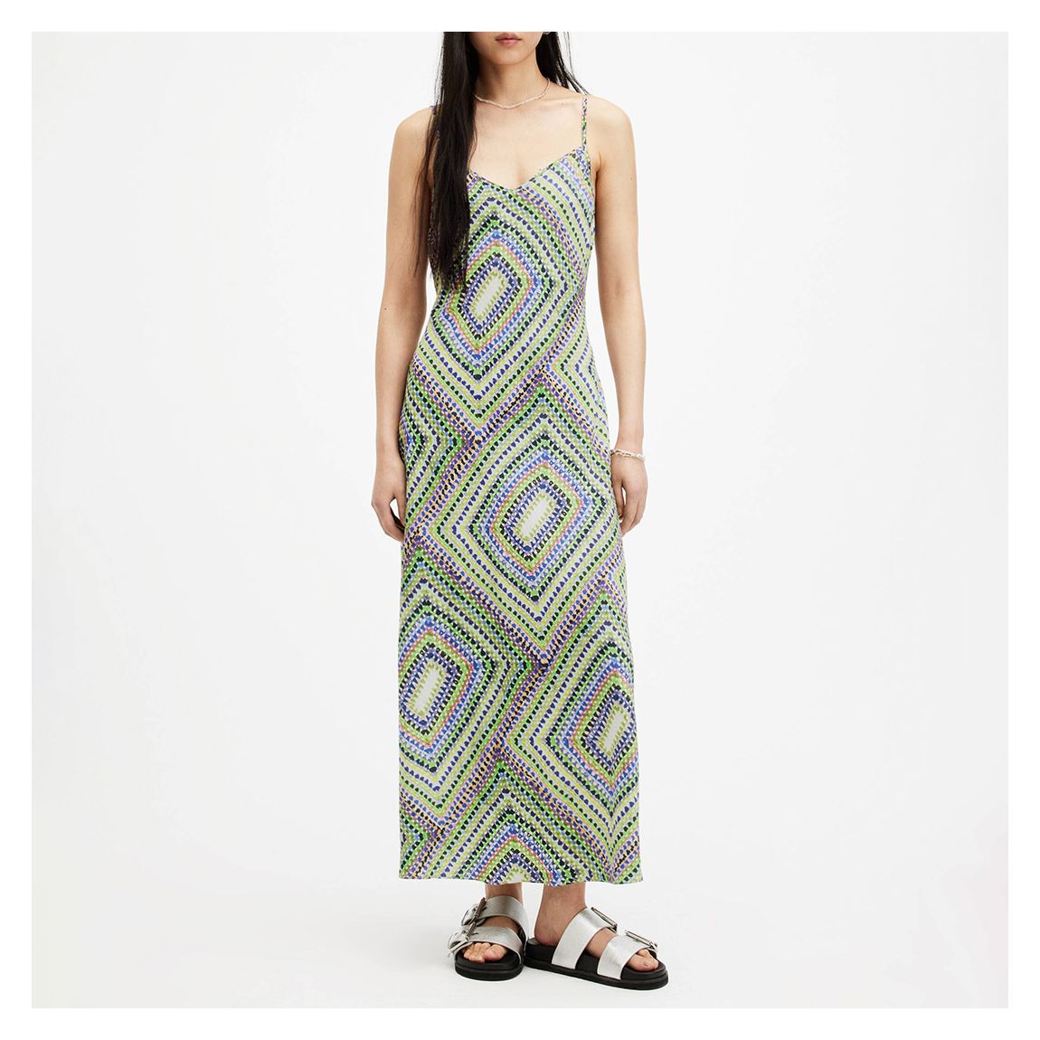 Multi Bryony Tile Slip Dress main product photo