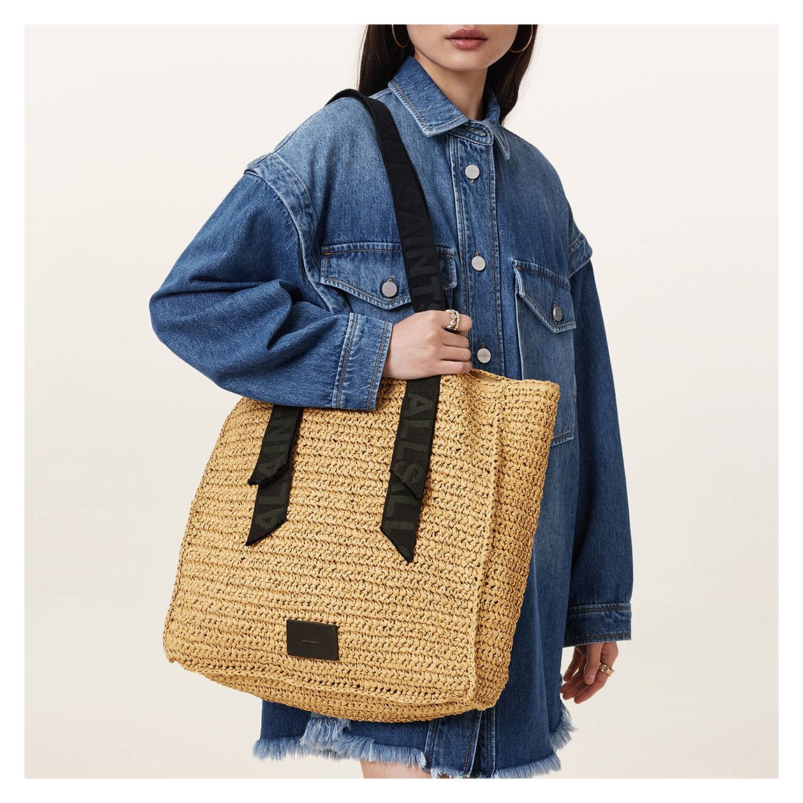 Brown Lullah Straw Tote Bag main product photo