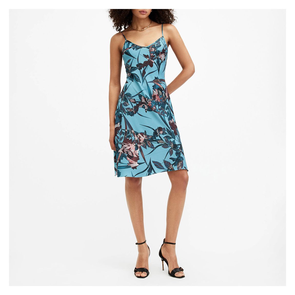 Blue Bryony Jungle Mini Slip Dress main product photo
