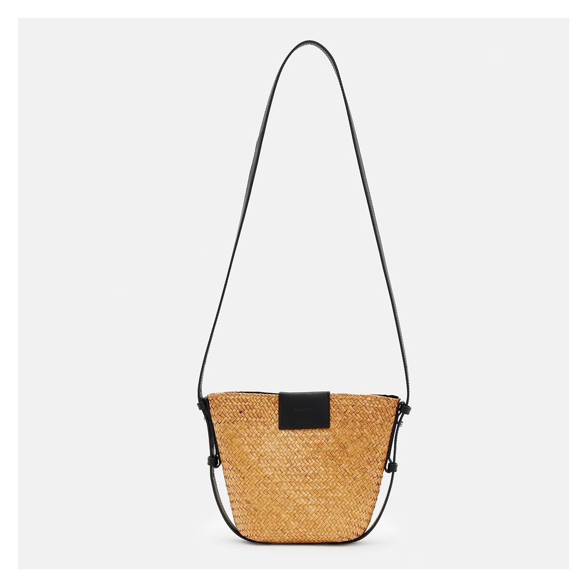 Beige Ebro Straw Crossbody Bag main product photo