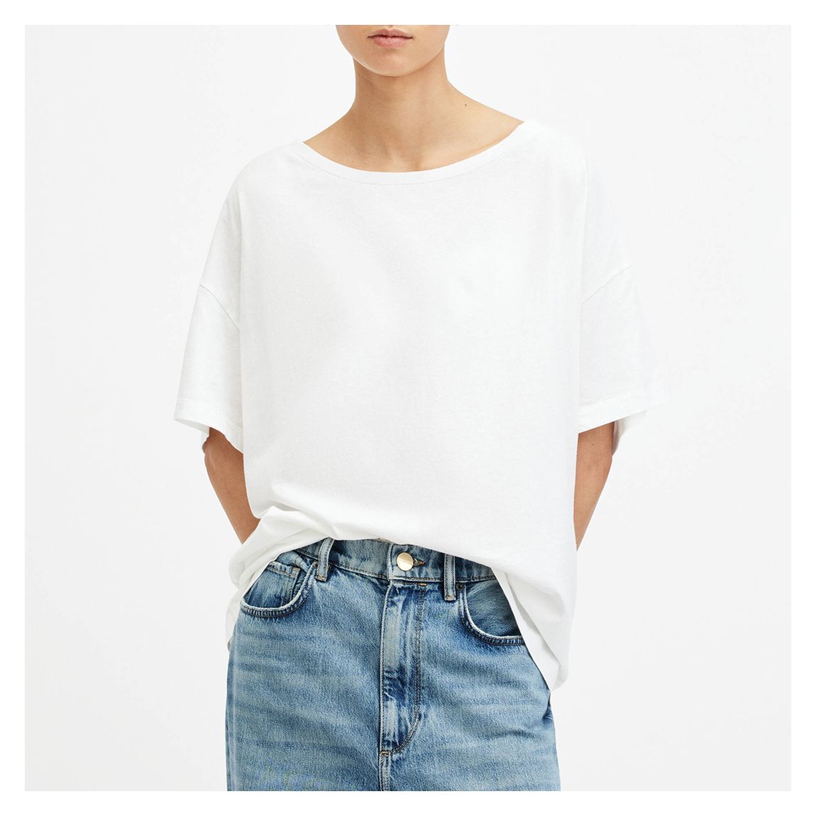 White Lydia Relaxed T-Shirt main product photo
