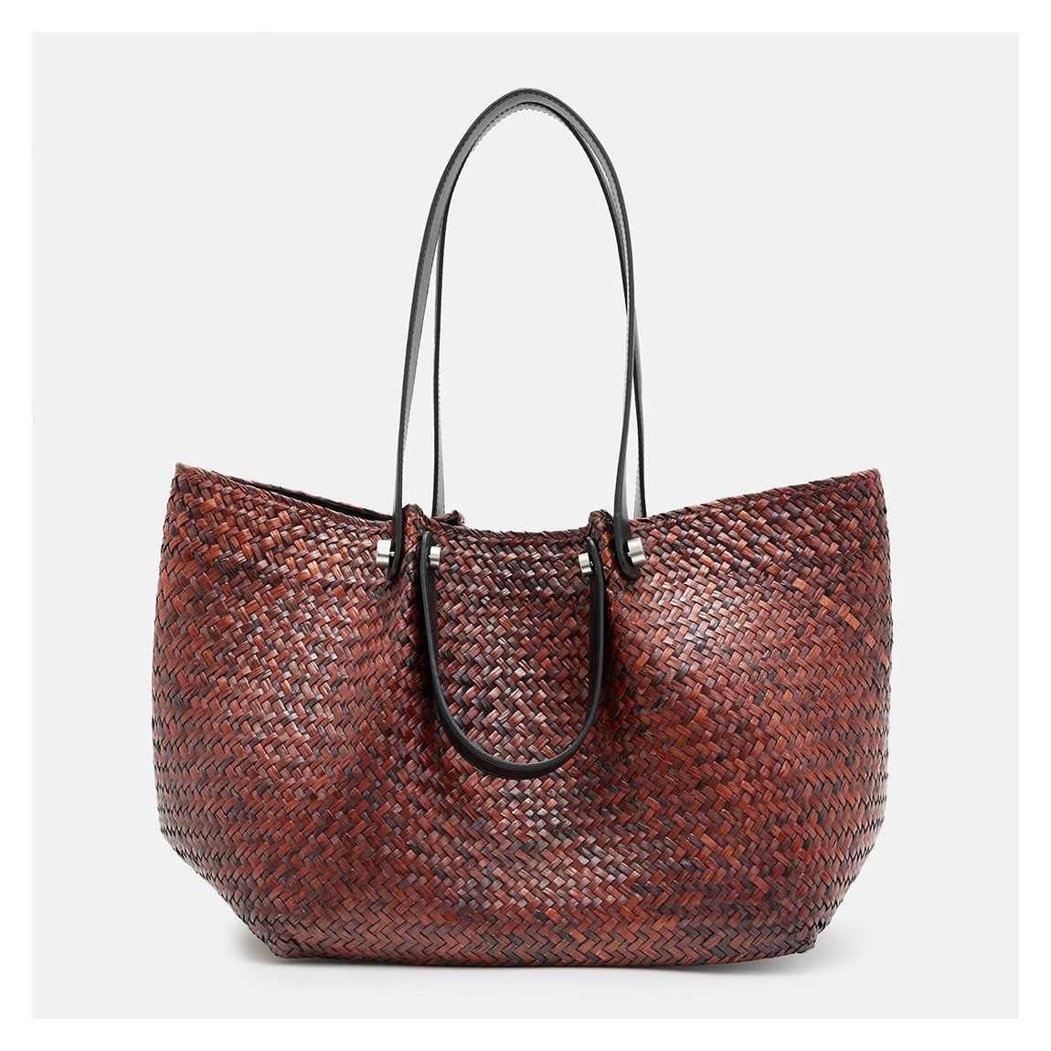 Brown Allington Straw Tote Bag main product photo