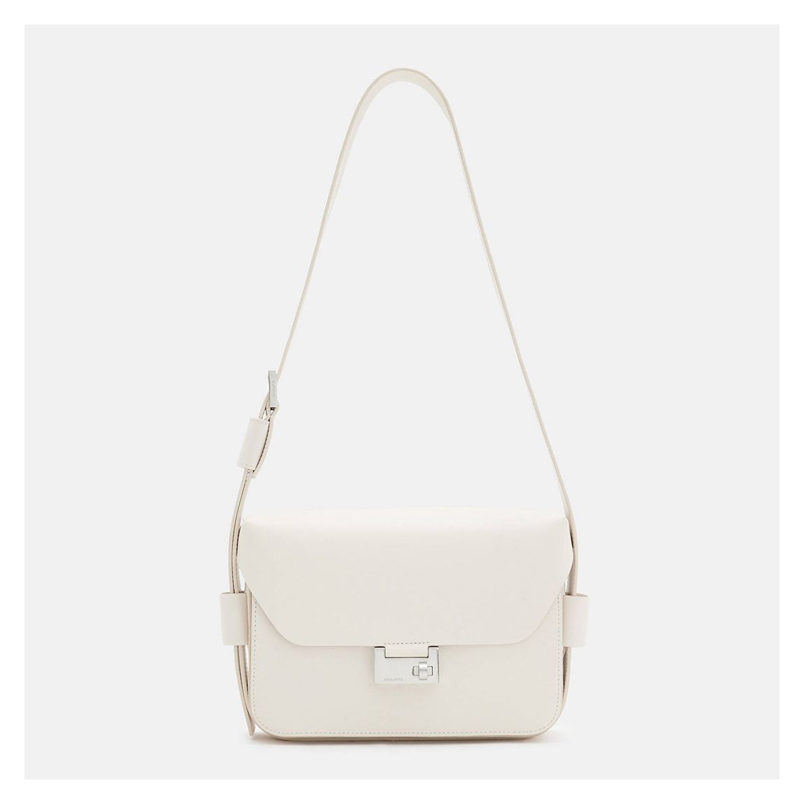 White Etienne Leather Shoulder Bag main product photo
