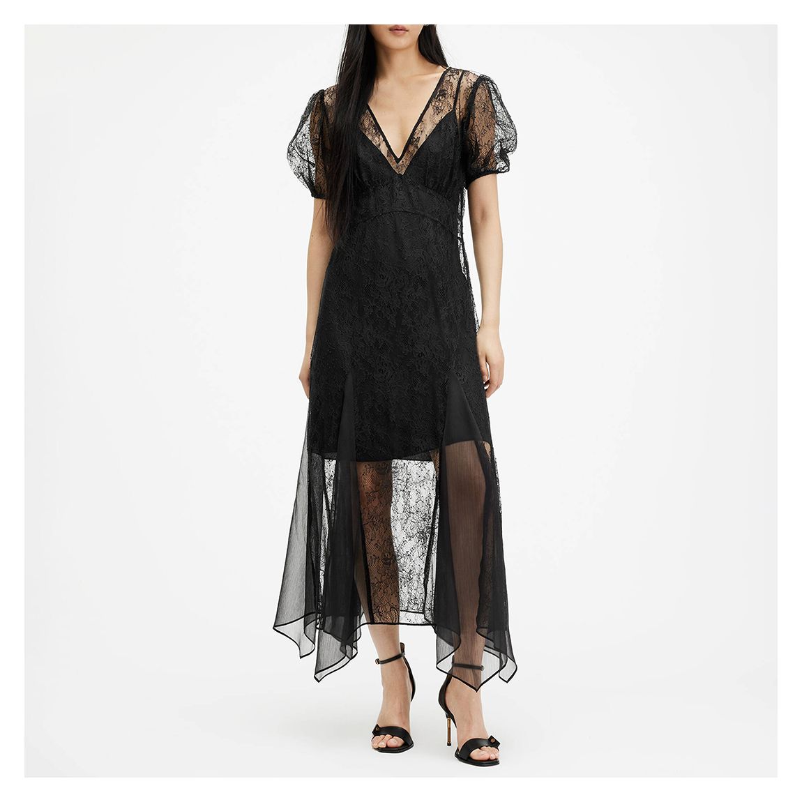 Black Rayna Lace Dress main product photo