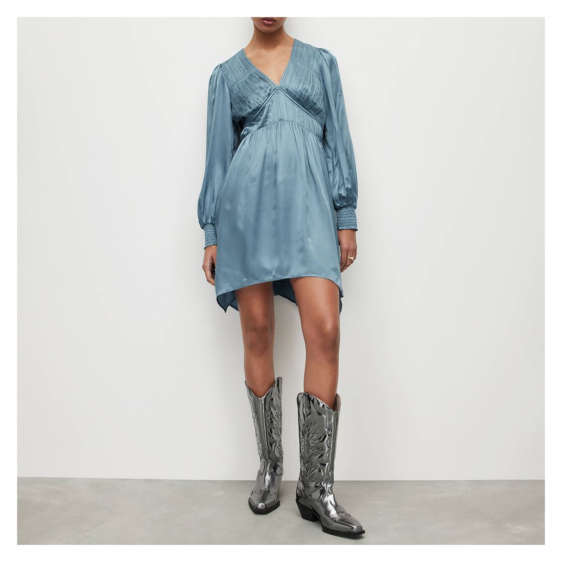 Blue Esta Ruched Dress main product photo