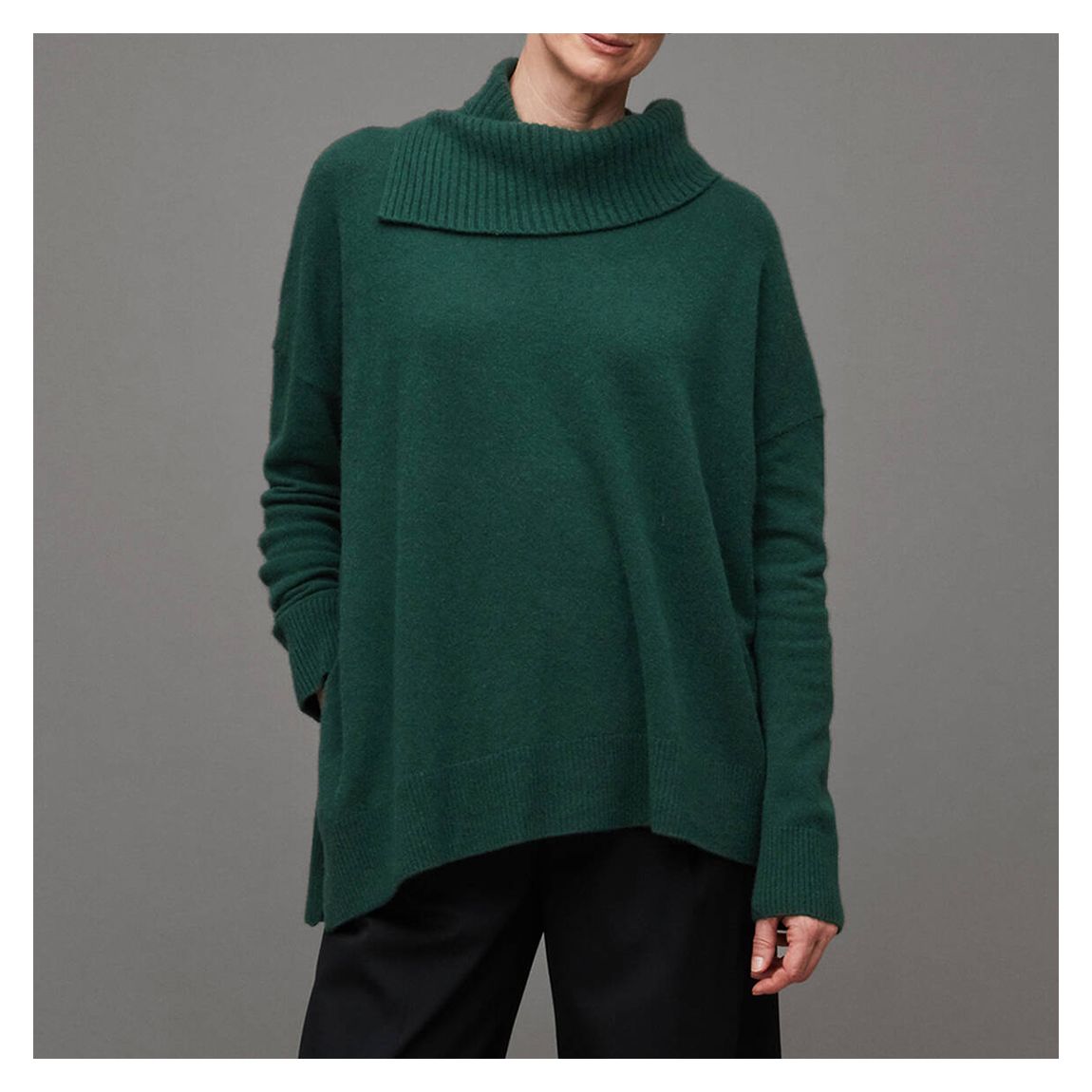 Green Whitby Oversized Cashmere Blend Jumper main product photo