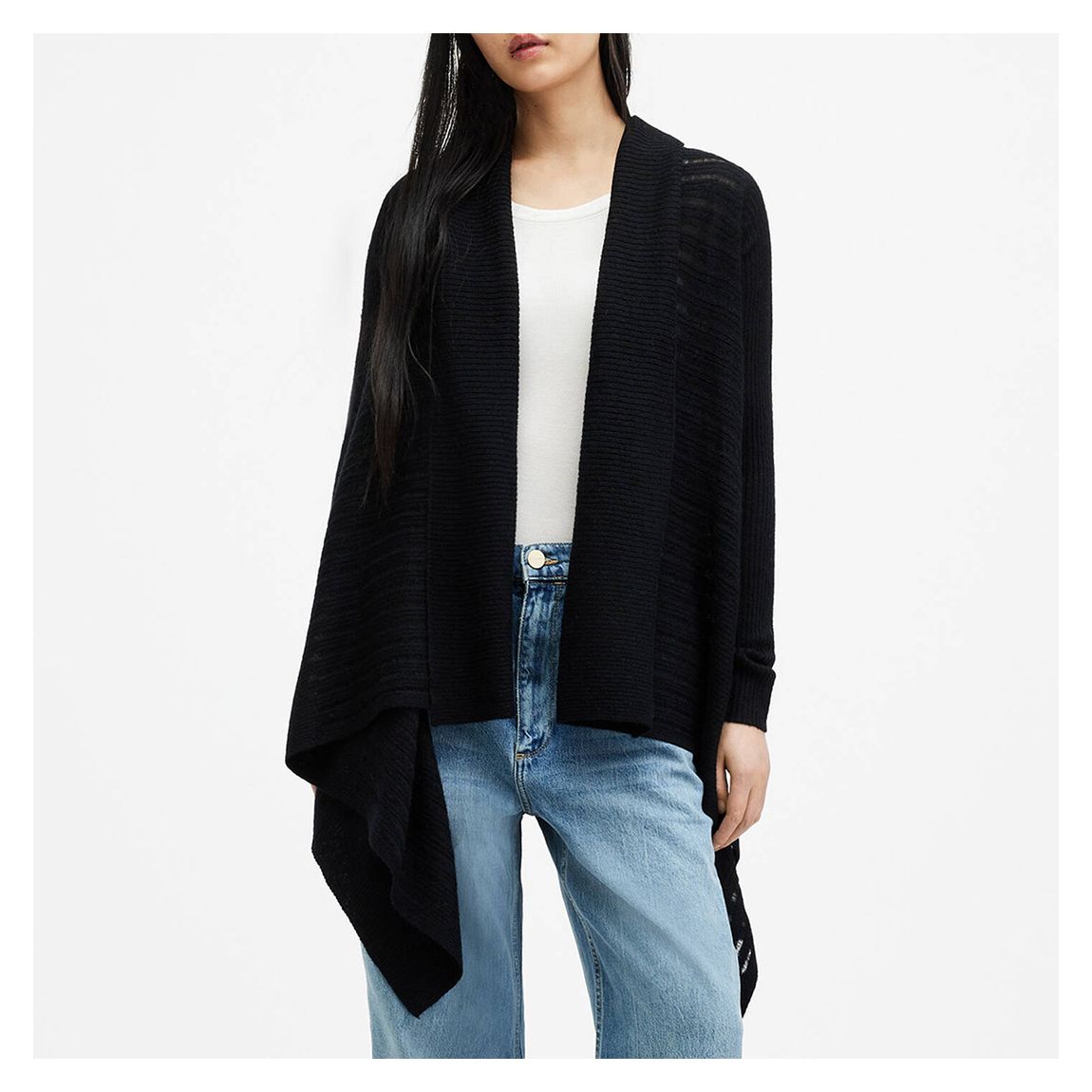 Black Harley Loose Wool Blend Cardigan main product photo