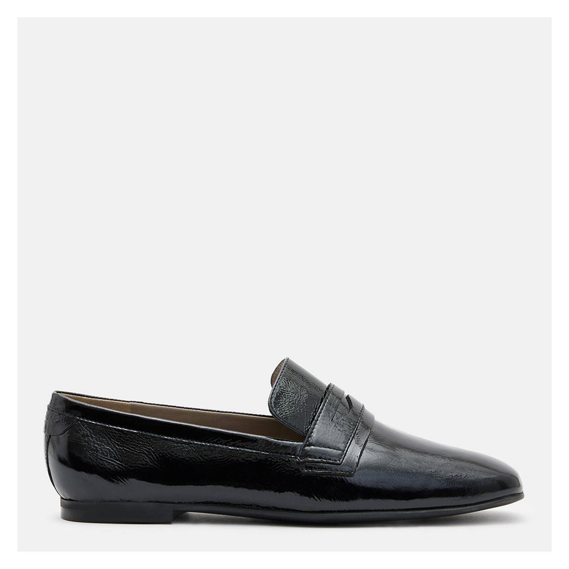 Black Sasha Patent Leather Penny Loafers main product photo