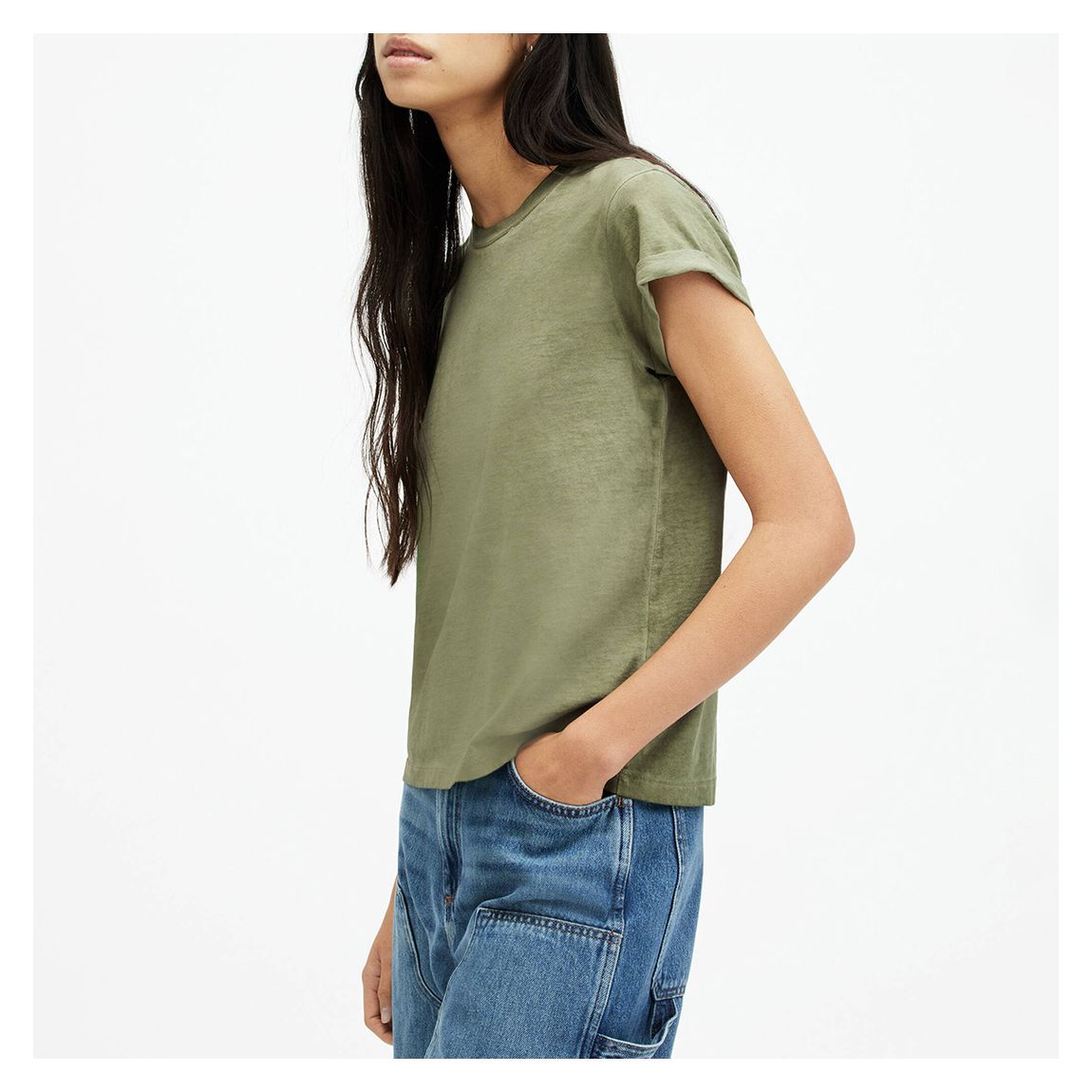 Khaki Anna Boxy T-Shirt main product photo