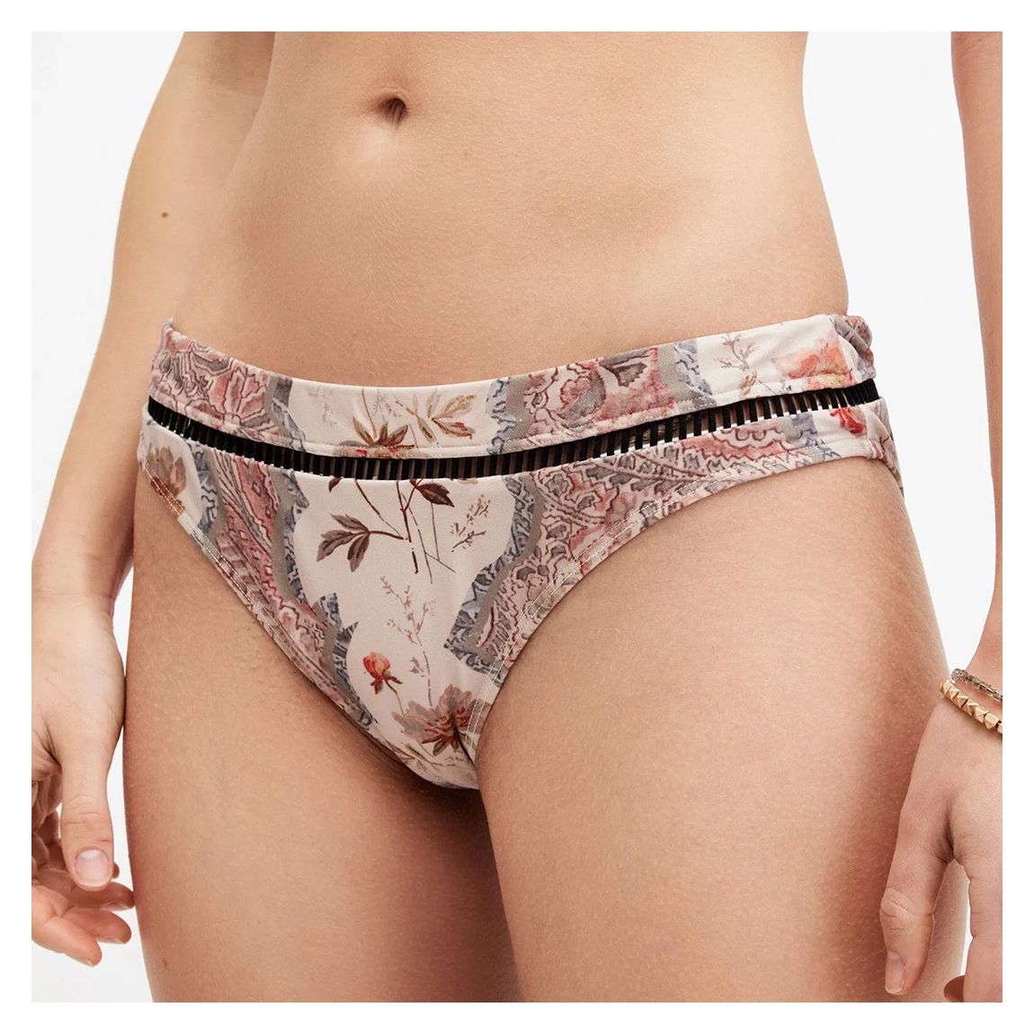 Pink Gorah Floral Print Bikini Bottom main product photo