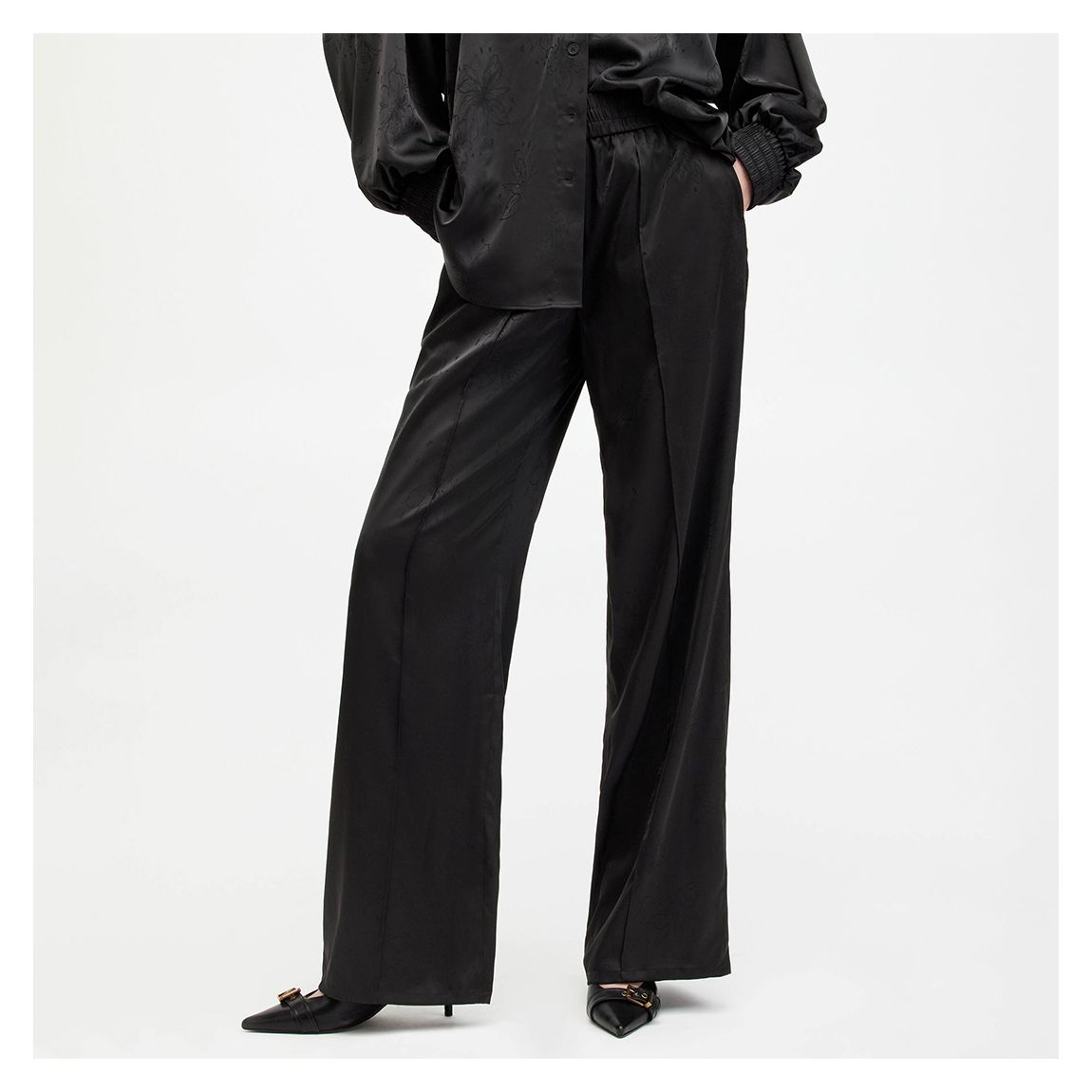 Black Charli Jacquard Trousers main product photo